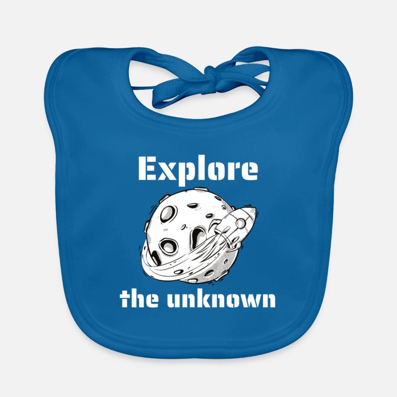Explore The Unknown Retro Outer Space Designs Organic Baby Bibs
