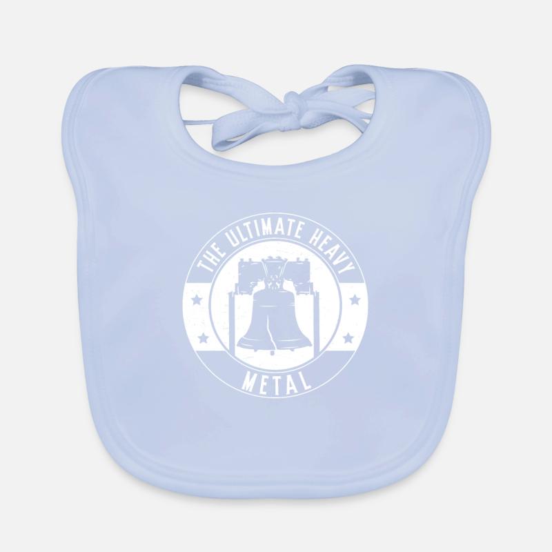 Cool Bell Ringing The Ultimate Heavy Metal For A Organic Baby Bibs