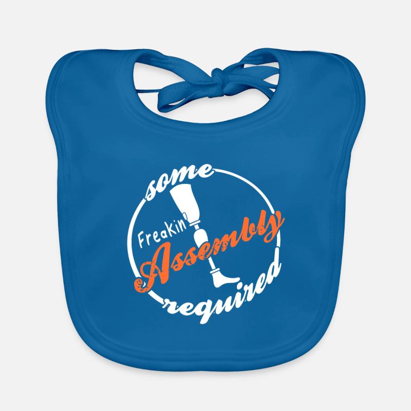 Some Freakin' Assembly Required Funny Prosthesis Organic Baby Bibs