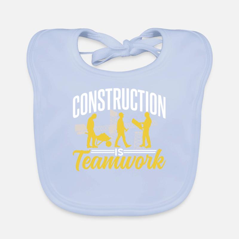 Le travail de construction est un travail d’équipe Construction de chantier Travail d’équipe Bavoir bio Bébé