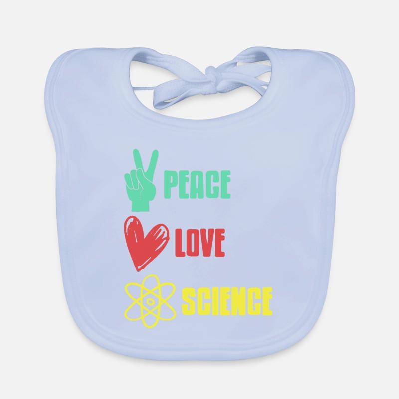 Peace Love Science Rétro Science Professeurs de sciences conçoit Bavoir bio Bébé