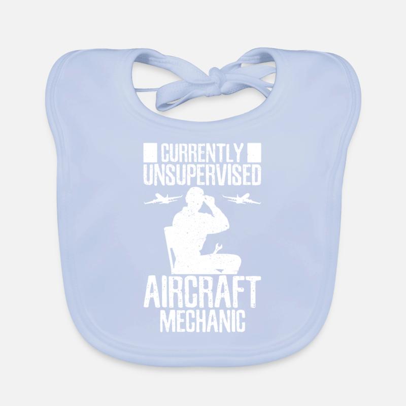 Mécanicien d’aéronef Sans surveillance Bavoir bio Bébé