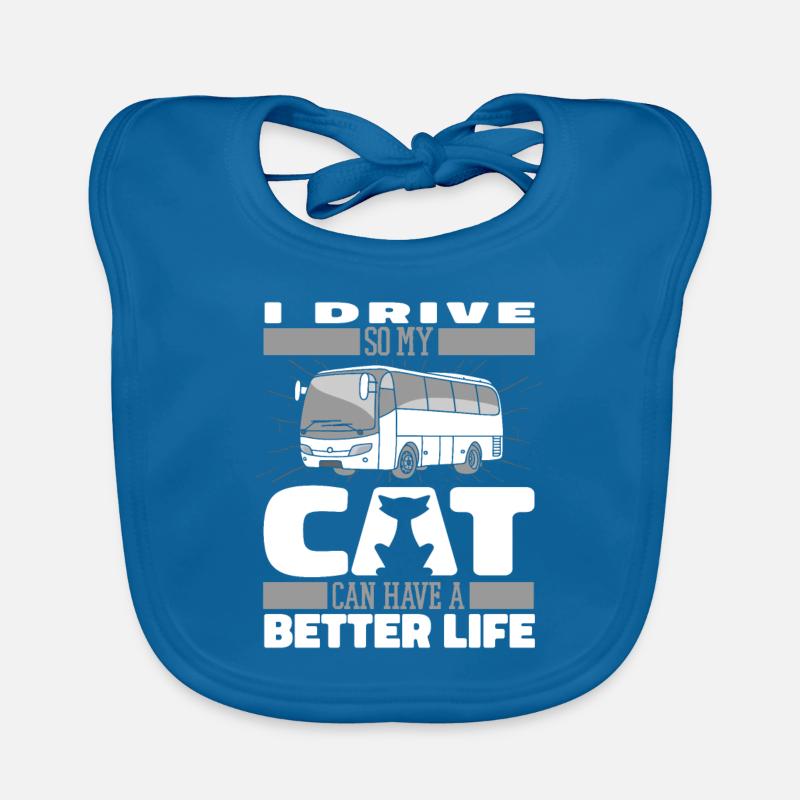 Bus Bus Chauffeur Cat Bavoir bio Bébé