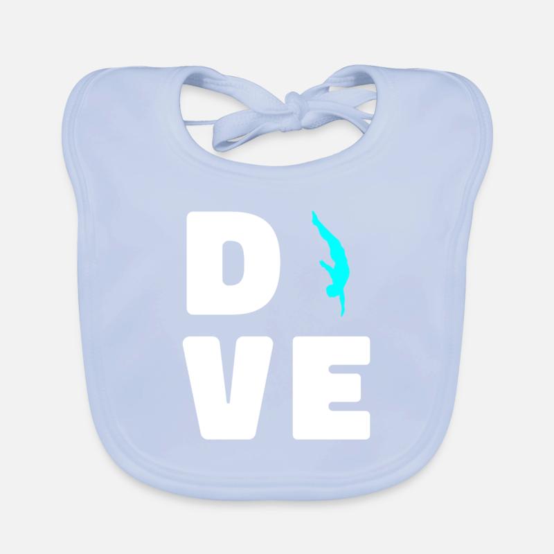 Plongée Plongeuse Fun Bavoir bio Bébé