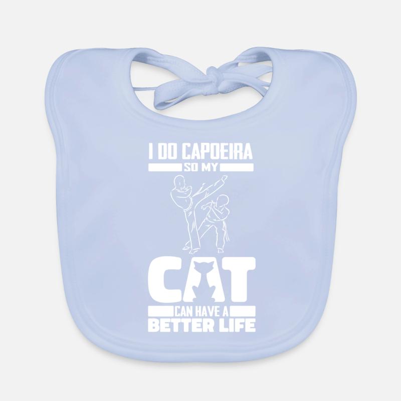 Capoeira Kampftanz Katze Baby Bio-Lätzchen
