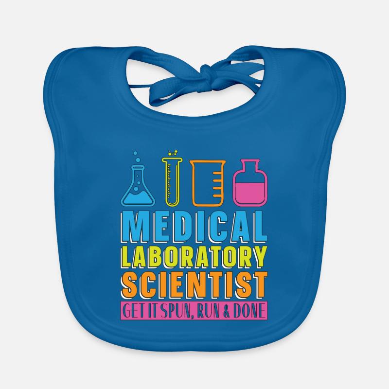 Technicien de laboratoire Chimie Science Cadeau - Bavoir bio Bébé - bleu paon