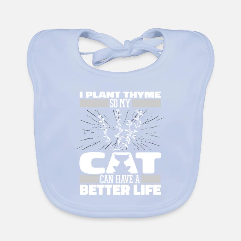 Thym Herb Cat Bavoir bio Bébé