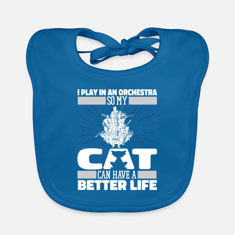 Orchester Katze Baby Bio-Lätzchen
