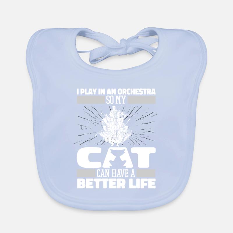 Orchestra Cat Organic Baby Bibs