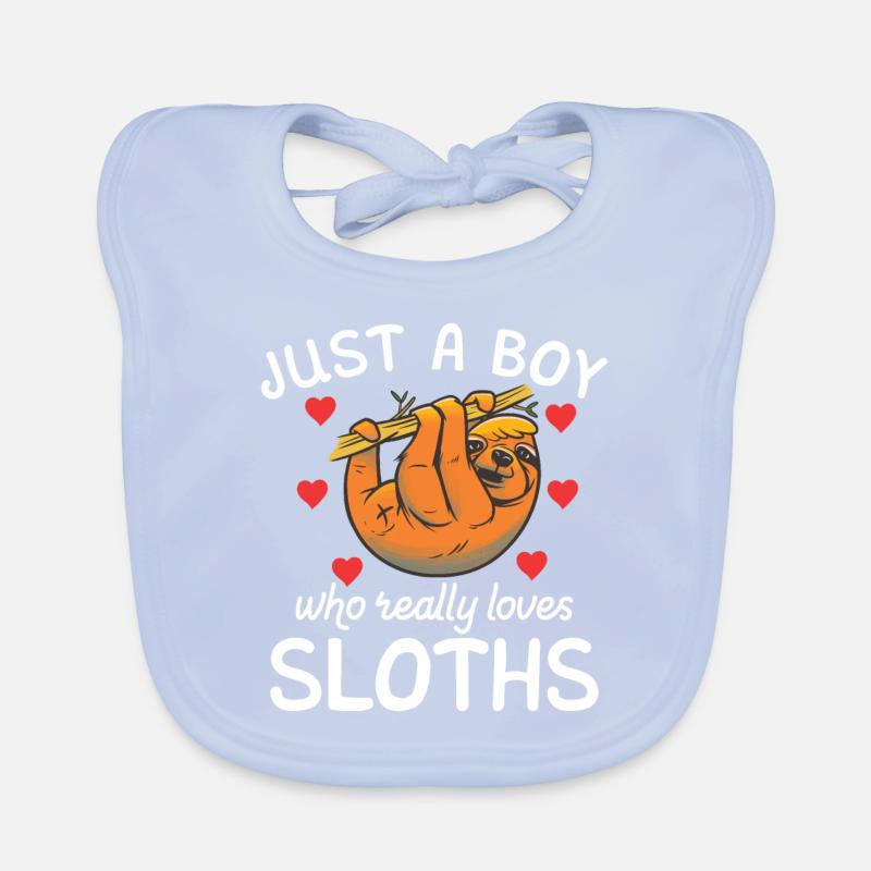Sloth Lover Sloth Gift Organic Baby Bibs