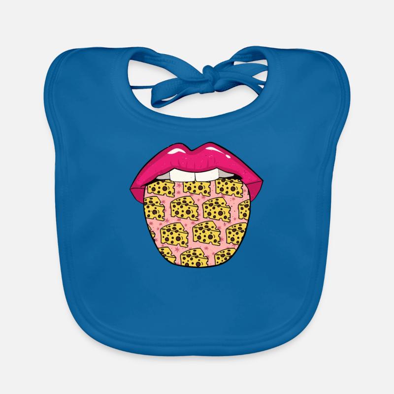 Cheese Cheese Lips Organic Baby Bibs