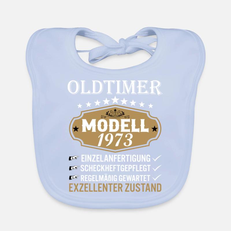 Oldtimer Modell 1973 Vintage Retro funny Design Baby Bio-Lätzchen