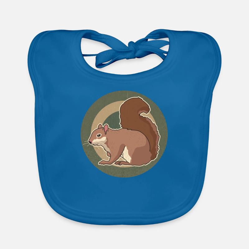 Süßes Eichhörnchen Grauhörnchen Hörnchen Geschenk Baby Bio-Lätzchen