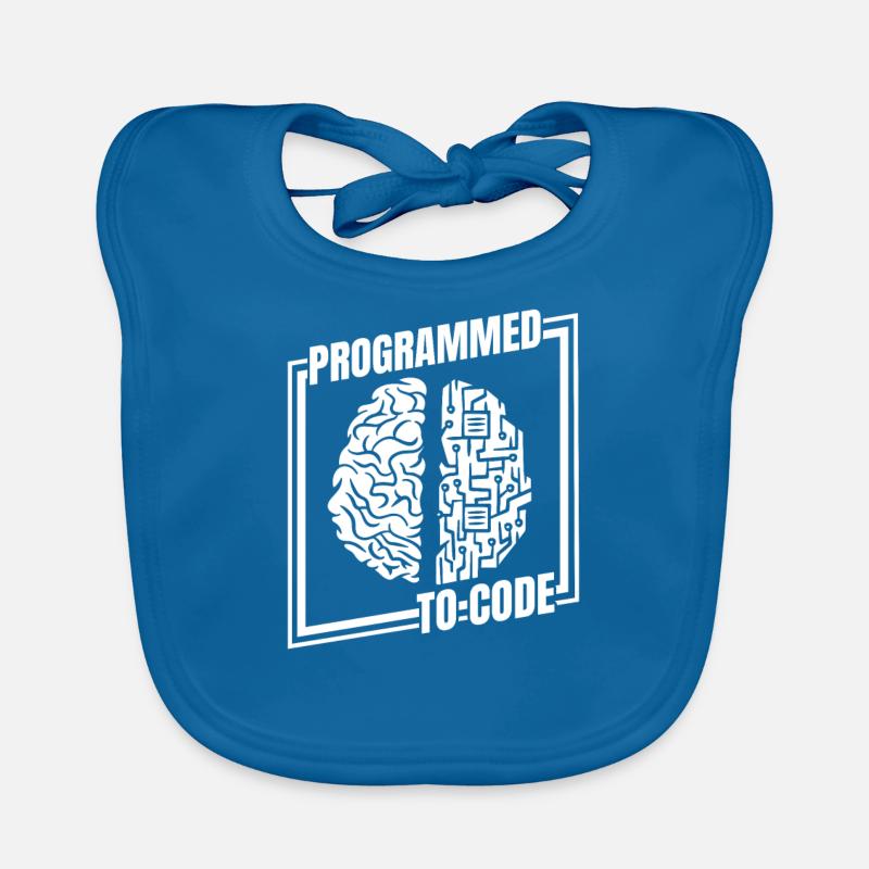Entwickler Coder Programmierer Witzig - Baby Bio-Lätzchen - Pfauenblau