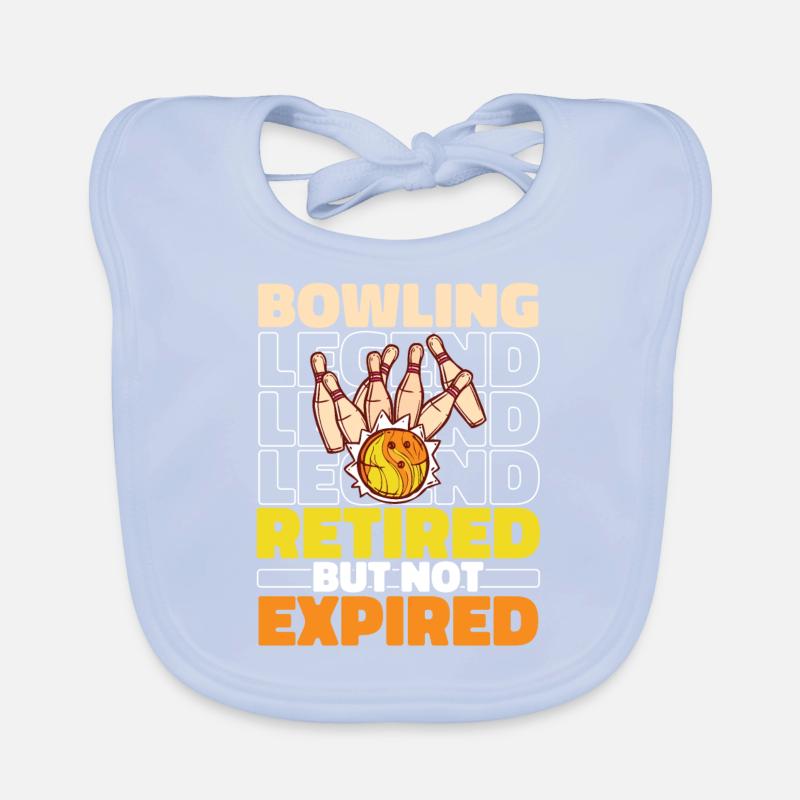 Bowling Bowling Bowling Bowler à la retraite Bavoir bio Bébé