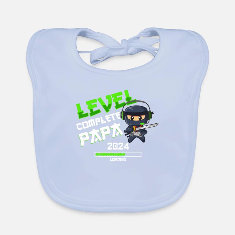 Level Complete PAPA 2023 Loading Gaming Ninja Baby Bio-Lätzchen