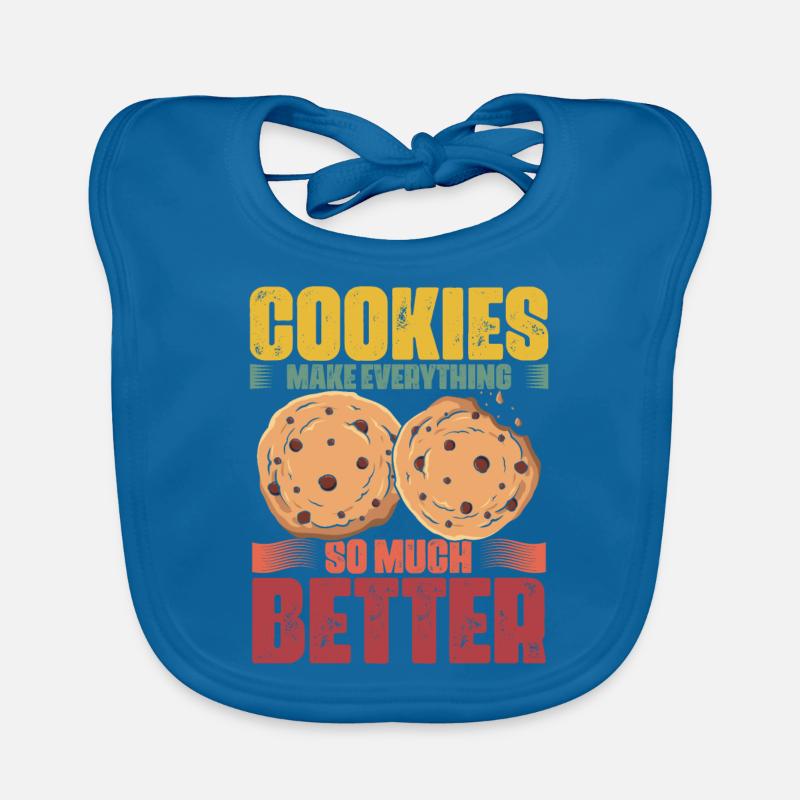 Cookies Make Everything Funny Cookie Eater Retro Baby Bio-Lätzchen