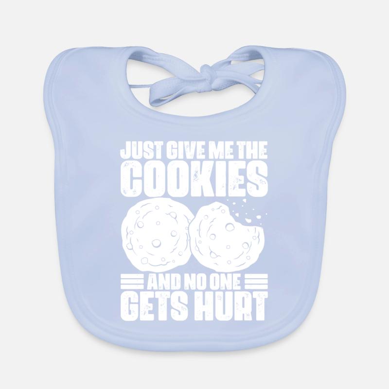 Donnez-moi simplement les biscuits amusants pour un mangeur de biscuits Bavoir bio Bébé
