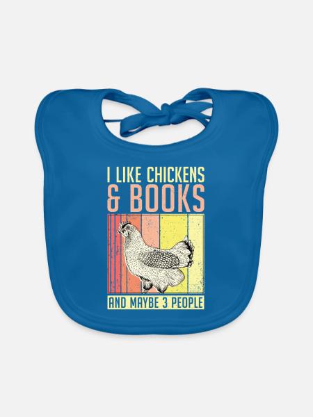 Hühnchen Geschenke Hühnchen Besitzer - Baby Bio-Lätzchen - Pfauenblau