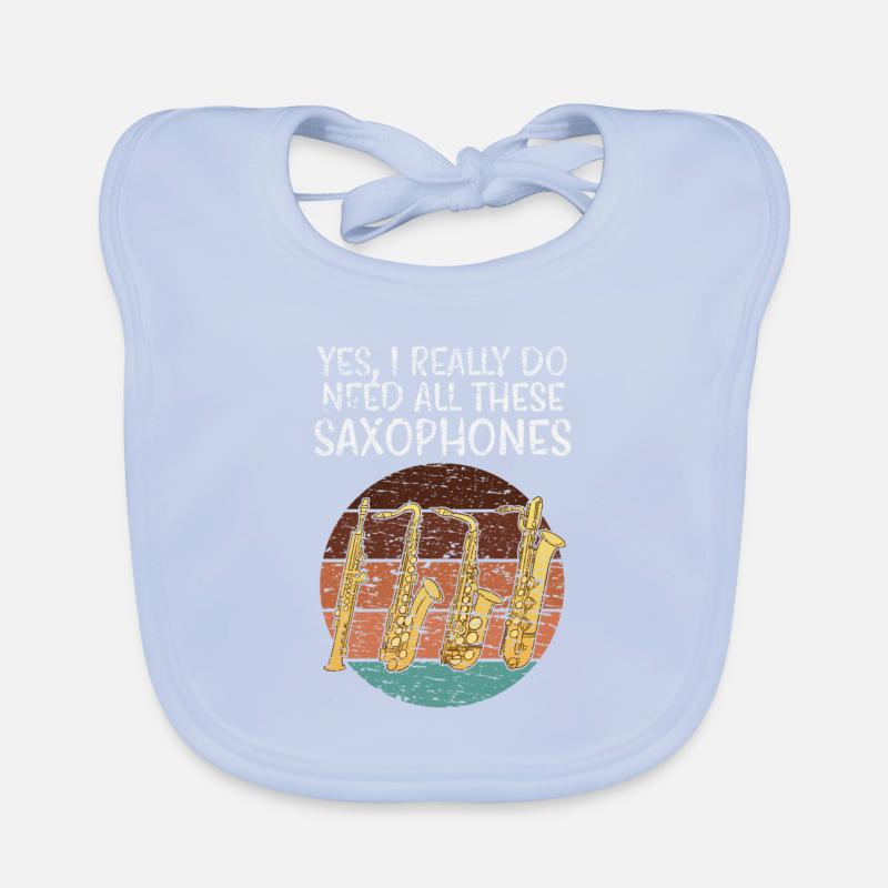 Saxophone types Organic Baby Bibs