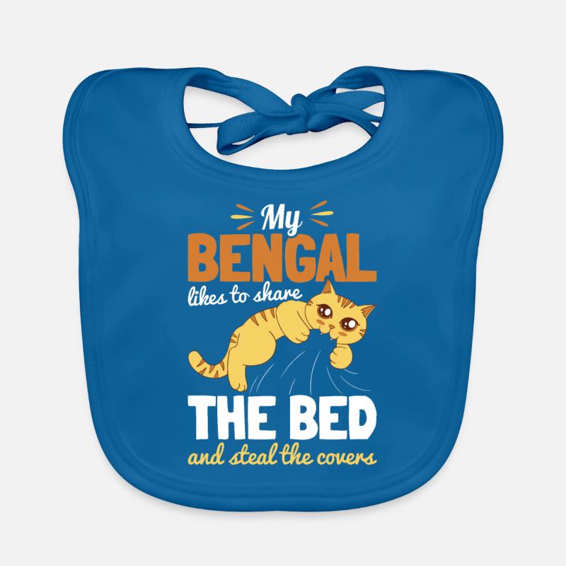 Bengal chat dans le lit chat maman chat papa geschen Bavoir bio Bébé