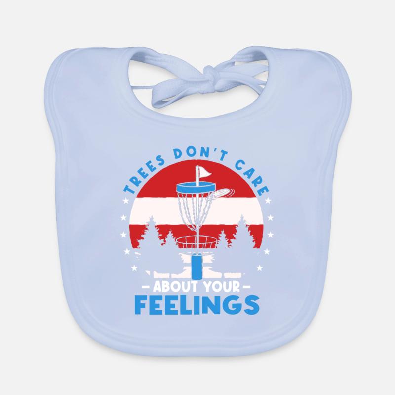 Funny Frisbee Disc Golf Player Organic Baby Bibs