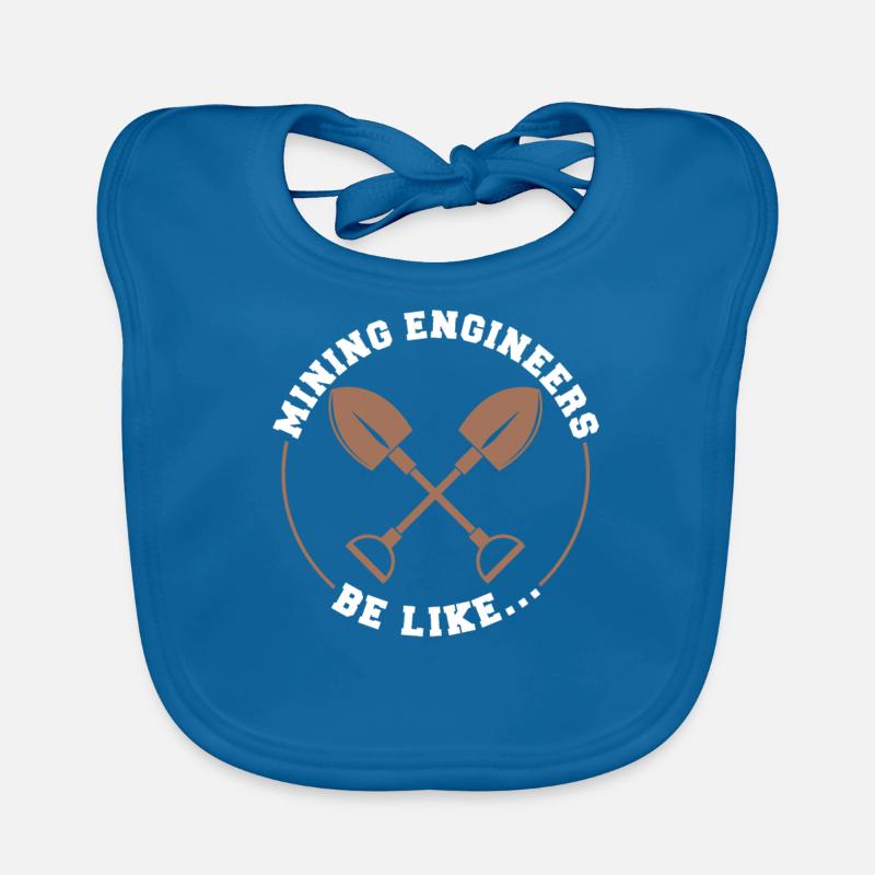 Engineer Shovel Mining Engineer Organic Baby Bibs