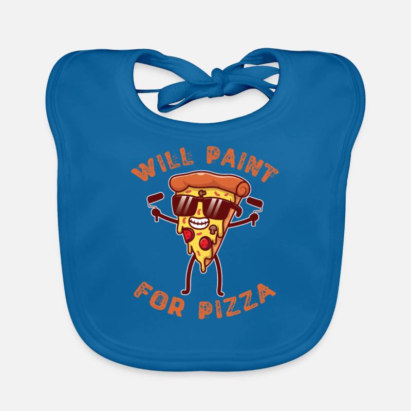 Painter Varnisher Pizza Organic Baby Bibs