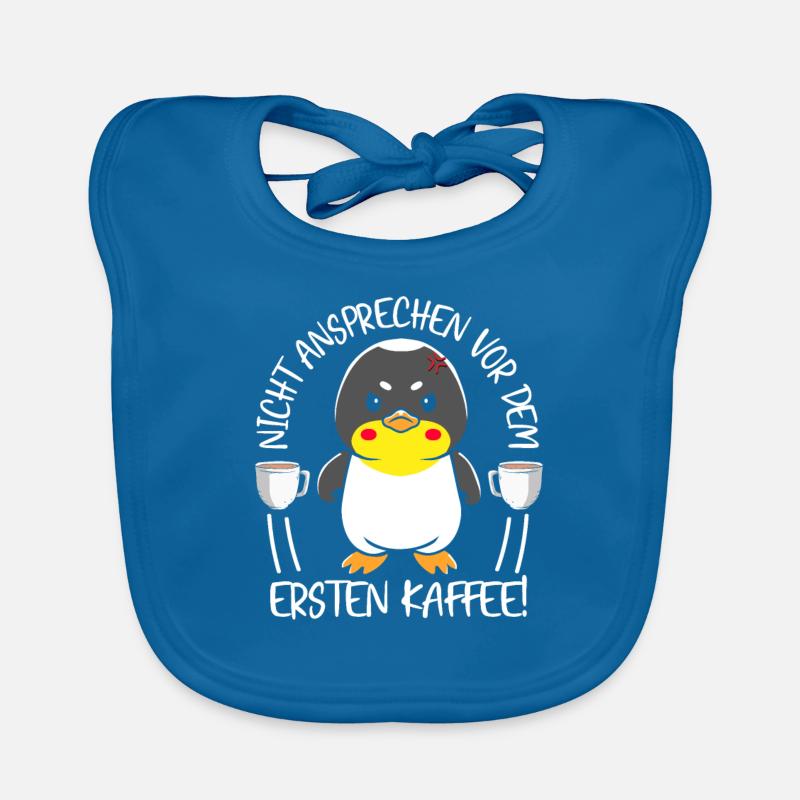 Pinguin Nicht Ansprechen Vor Dem Ersten Kaffee Baby Bio-Lätzchen