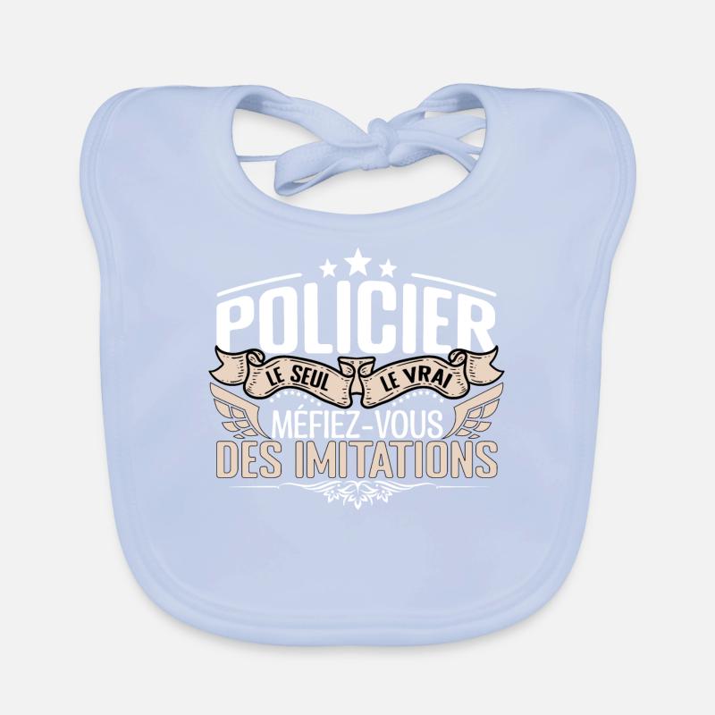 Policier le seul Policier le vrai Policier Bavoir bio Bébé