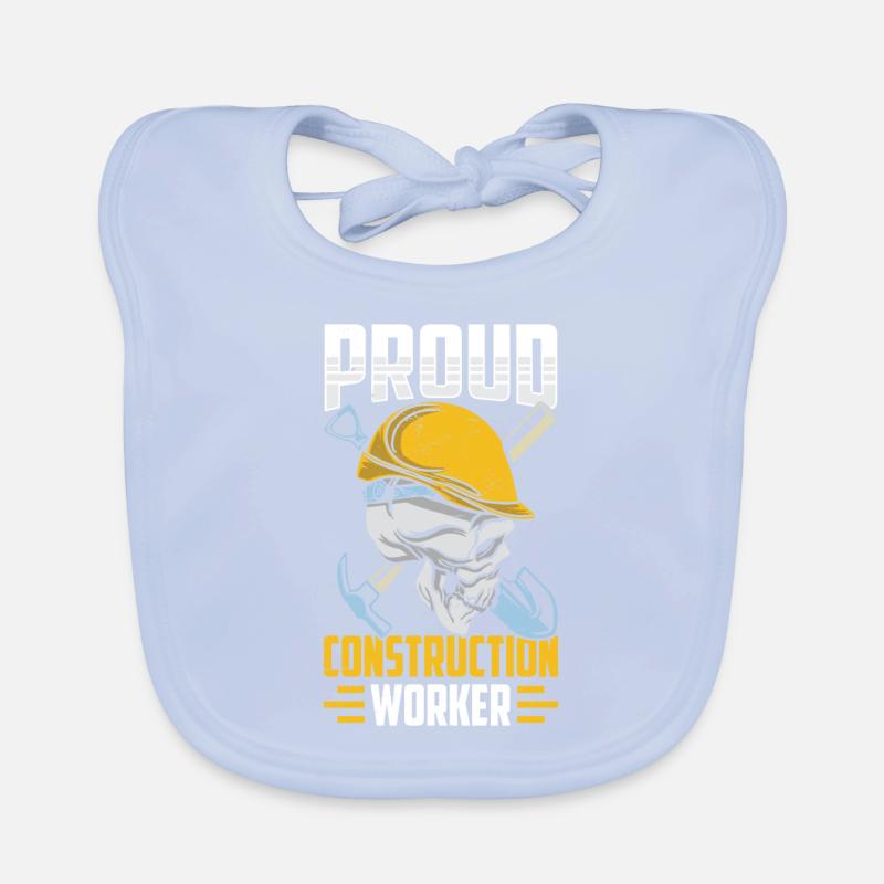 Stolzer Bauarbeiter Baustelle Teamwork Team Bau Baby Bio-Lätzchen