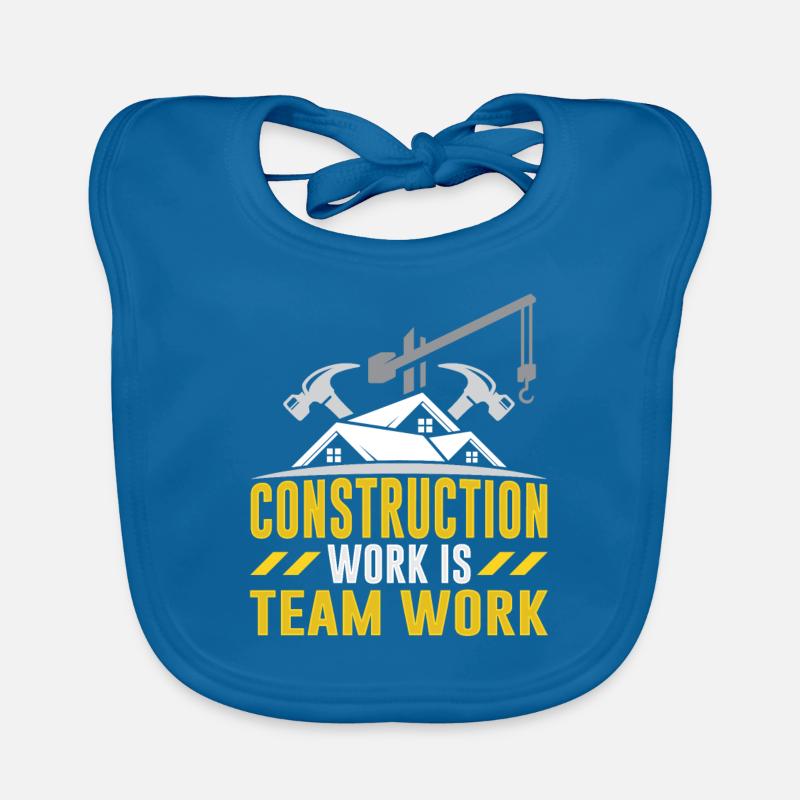 Le travail de construction est un travail d’équipe Travail d’équipe Construction de chantier Bavoir bio Bébé