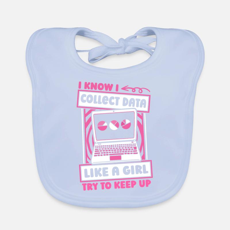 Data Science Data Analyst Girl Organic Baby Bibs
