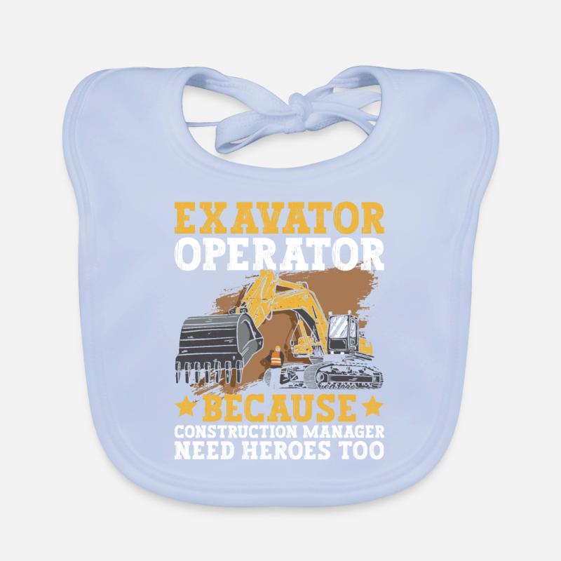 Baggerlader Bagger Organic Baby Bibs