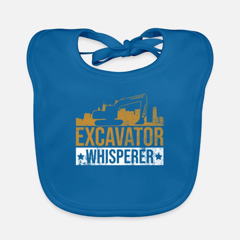 Baggerfahrer Bagger Baggern Organic Baby Bibs