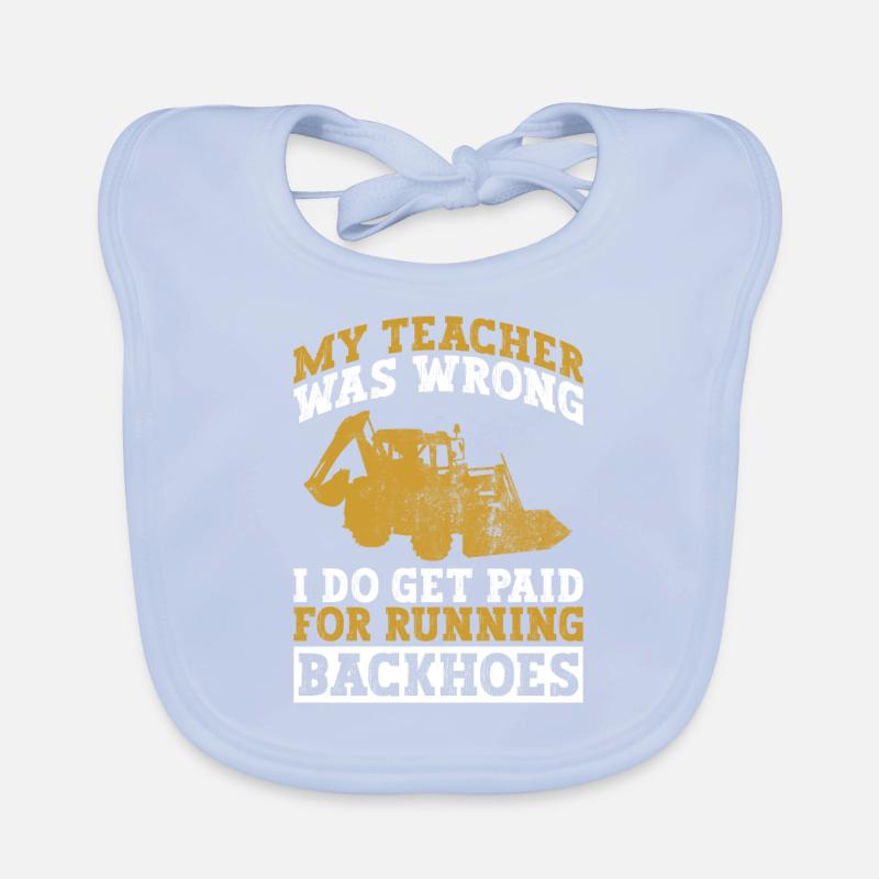 Baggerfahrer Bagger Bavoir bio Bébé