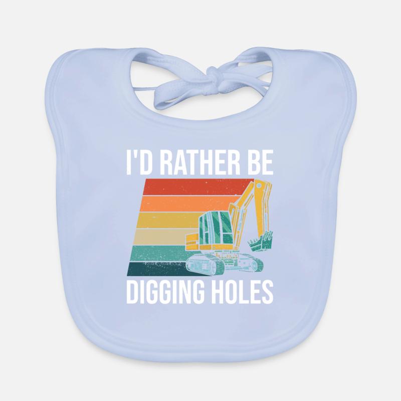 Bagger Baggerfahrer Baggern Organic Baby Bibs