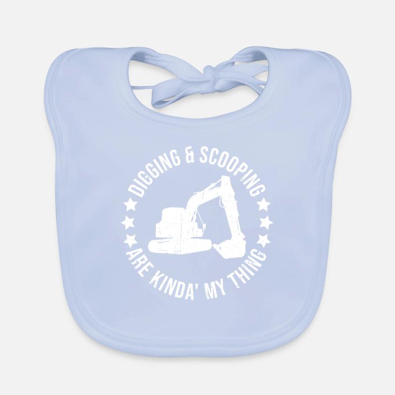 Bagger Sandbagger Baggerfahrer Bavoir bio Bébé