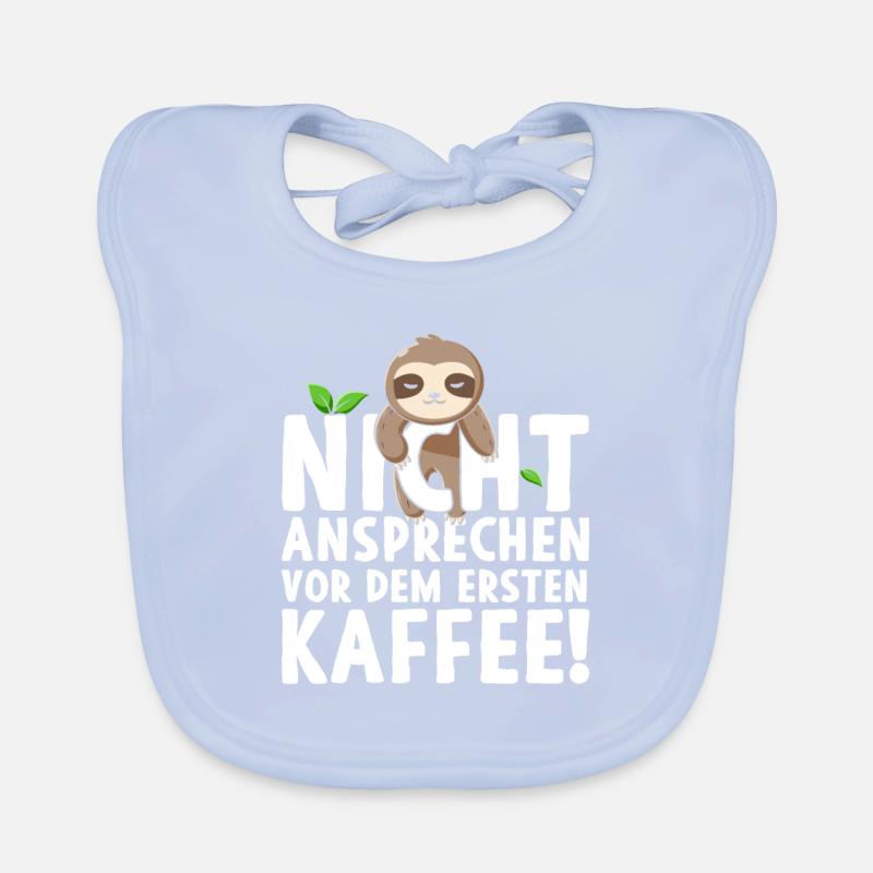 Faultier Nicht Ansprechen Vor Dem Ersten Kaffee Baby Bio-Lätzchen