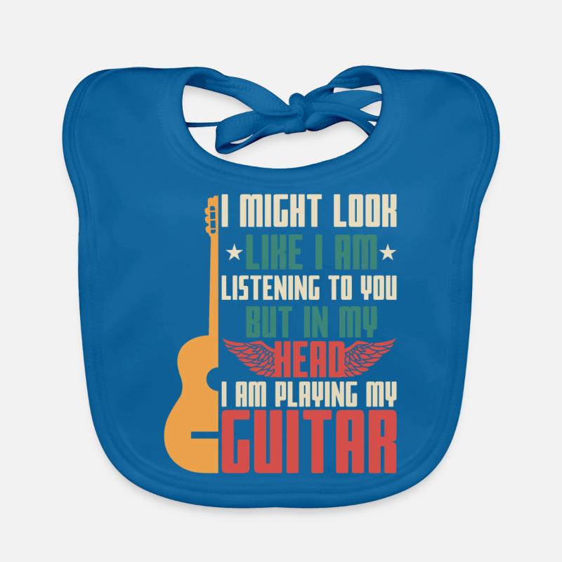 Guitar funny Organic Baby Bibs