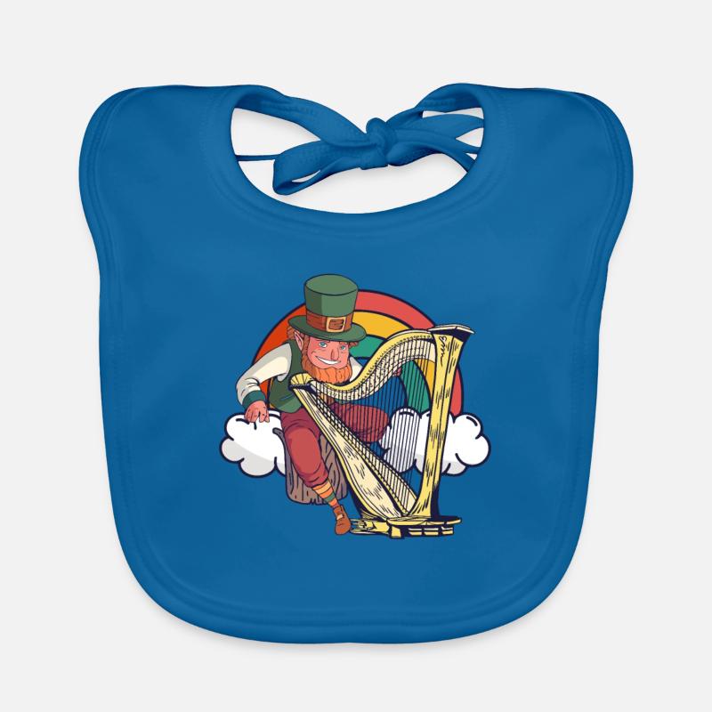 Leprechaun joue de la harpe - Saint-Patrick Bavoir bio Bébé