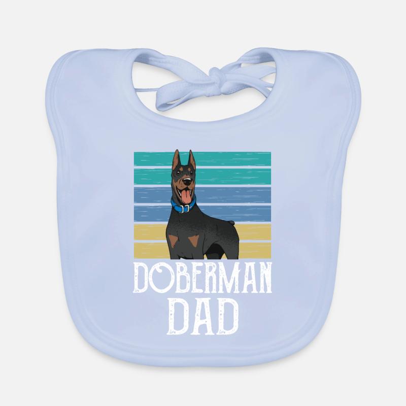 Dobermann Papa Junge Typ Dobermänner Doberman Baby Bio-Lätzchen
