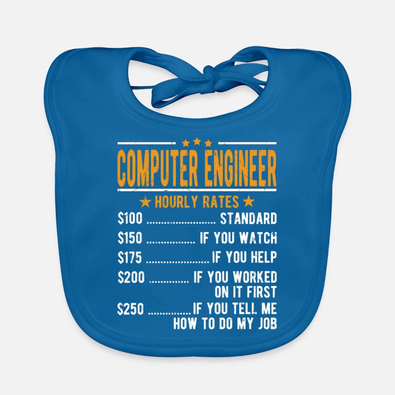 Computer technician hourly wage Organic Baby Bibs