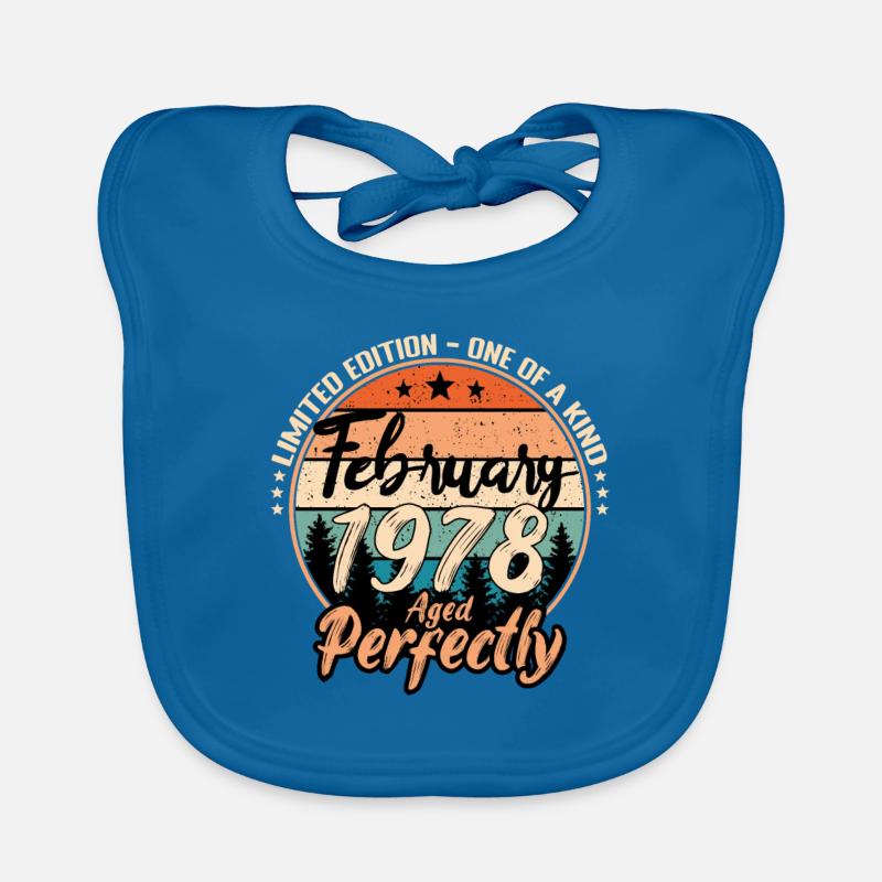 Février 1978 anniversaire 1978 légendes Février Bavoir bio Bébé