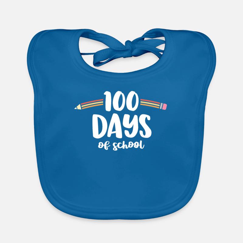 100 Tage Schulbleistift Schullehrer 100. Baby Bio-Lätzchen