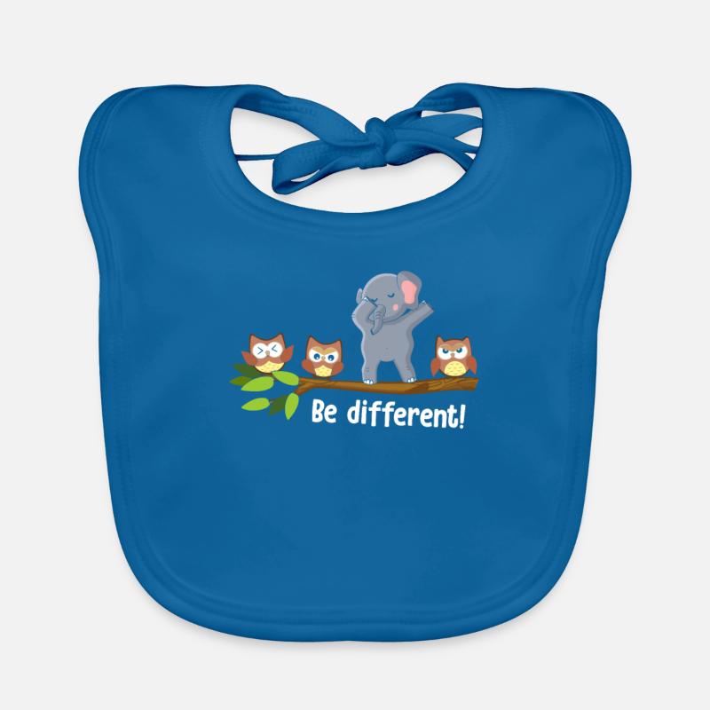 Be Different Dabbing Elephant Organic Baby Bibs