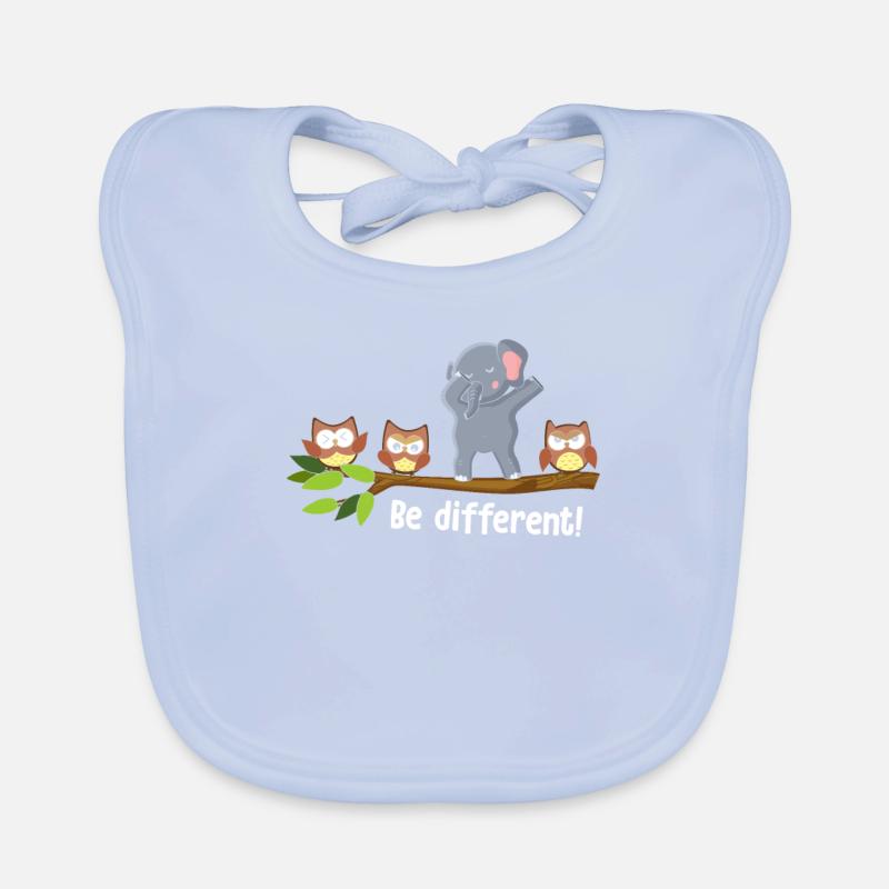 Soyez différent Dabbing Elephant Bavoir bio Bébé