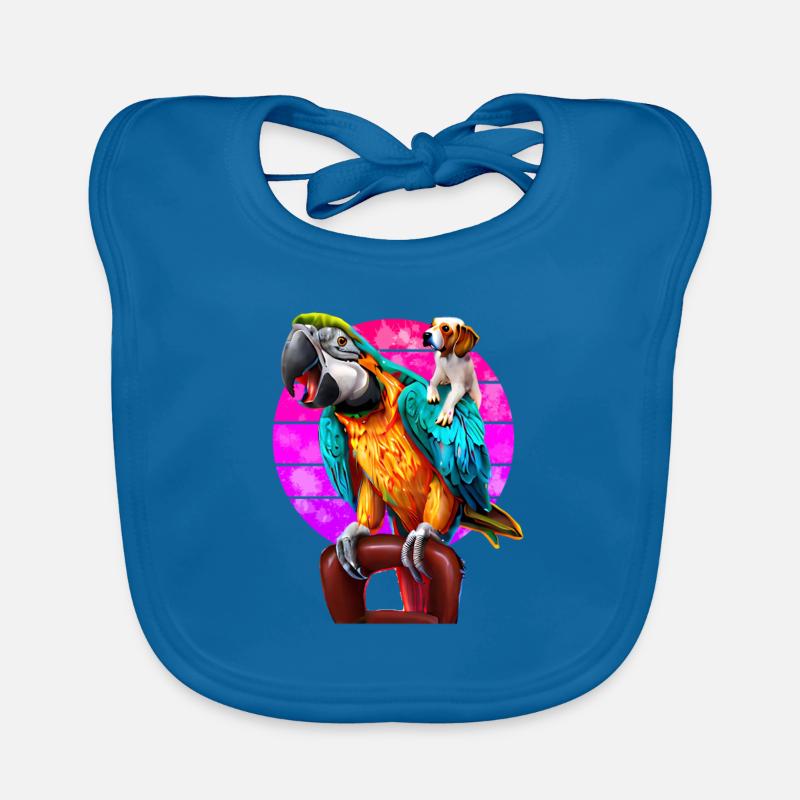 Macaw und Beagle Freundschaft Baby Bio-Lätzchen