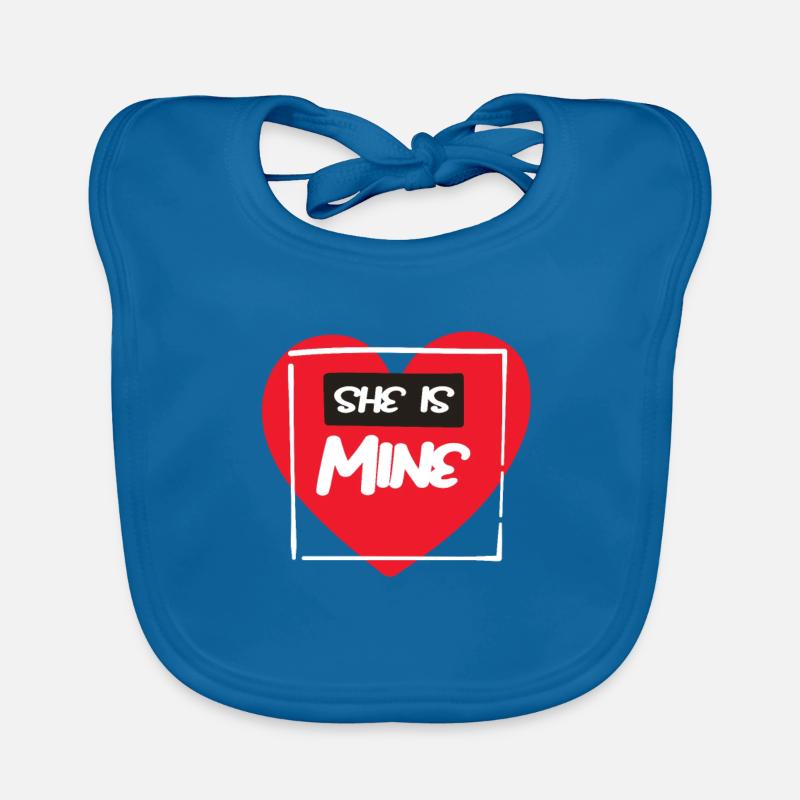 Elle est à moi la Saint-Valentin Bavoir bio Bébé