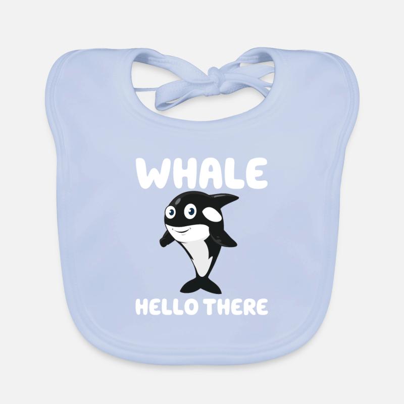 Whale Hello There Organic Baby Bibs